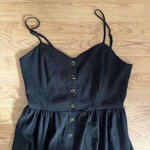h&m button down midi dress